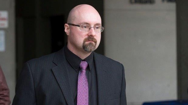 Former teacher Ryan Jarvis is seen outside the courthouse in London, Ont. in this undated file photo. (Source: The London Free Press)