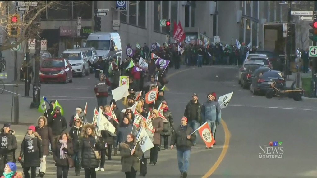CTV Montreal: Common Front marches in Montreal