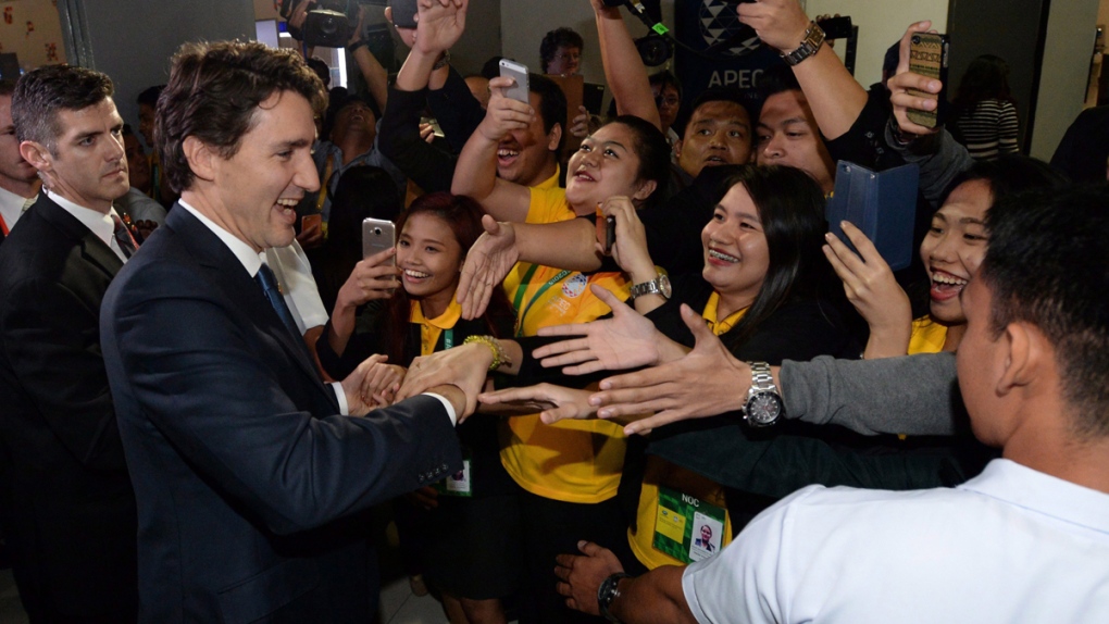 Justin Trudeau greeted by crowds at APEC Summit