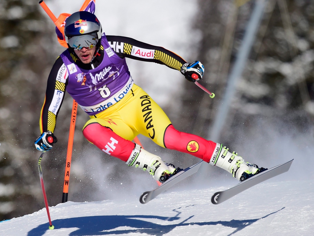 Erik Guay skis at men's World Cup 