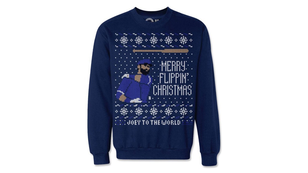 Bautista bat flip Christmas sweater