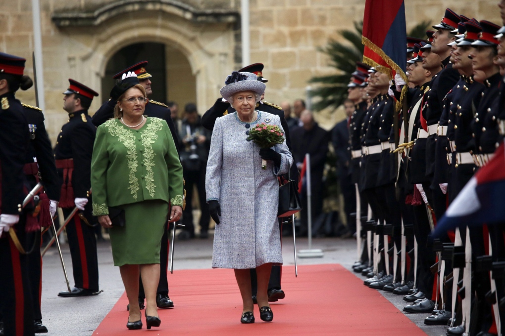 Malta president and Queen Elizabeth II