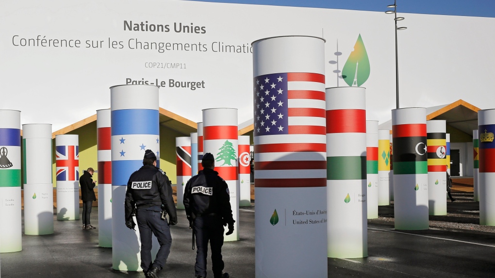 entrance to UN Paris climate talks