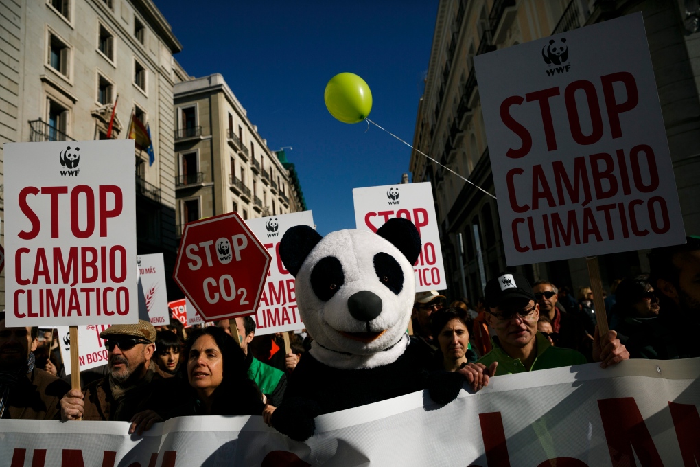 Climate change protesters in Spain
