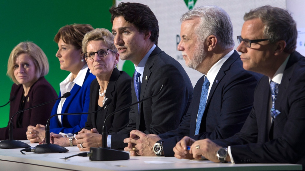 Canada climate Trudeau with premiers