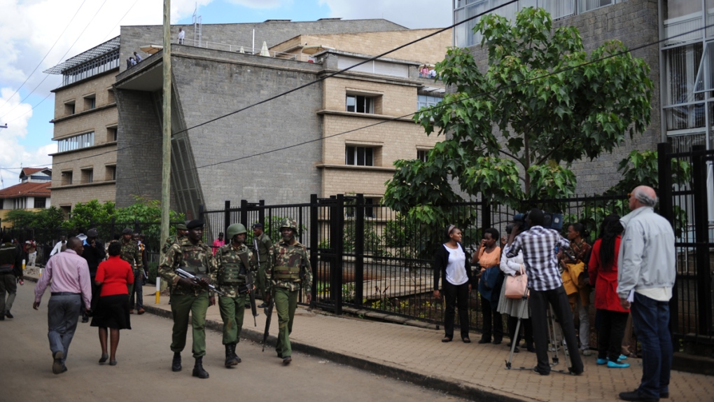 Police patrol at Strathmore University, Nairobi