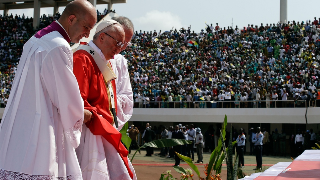Pope Francis holds mass in CAR