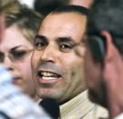 Mohamed Harkat talks to the media during a break at Federal Court in Ottawa on Thursday May 10, 2007. (CP / Fred Chartrand)