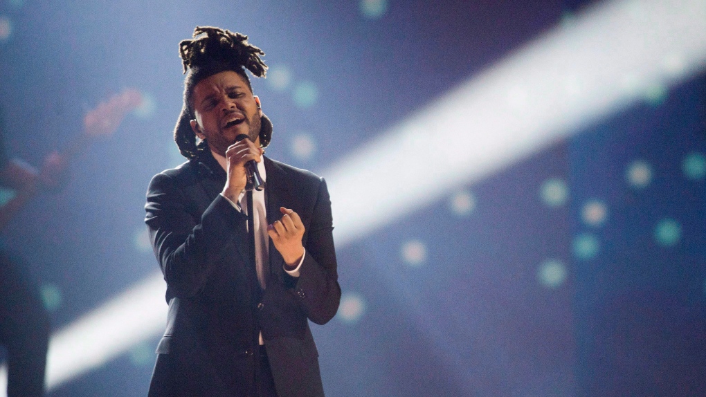 The Weeknd performs during the 2015 Junos
