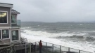 High winds brought large waves to Cordova Bay Beach in Saanich, B.C., on Sat., Dec. 5, 2015. (CTV News)