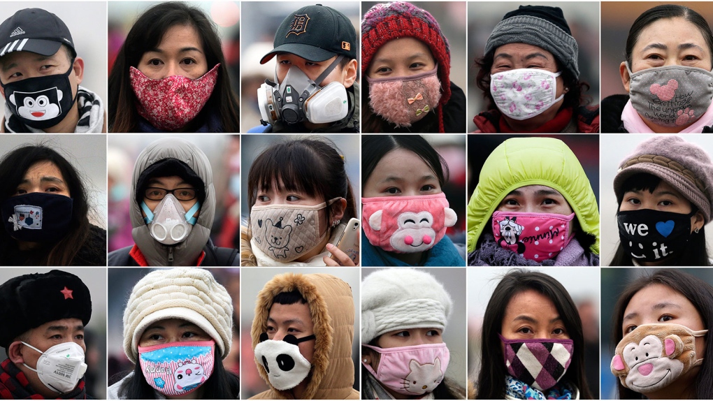 mave Kronisk skære Beijing locals don colourful face masks as smog hovers over city | CTV News