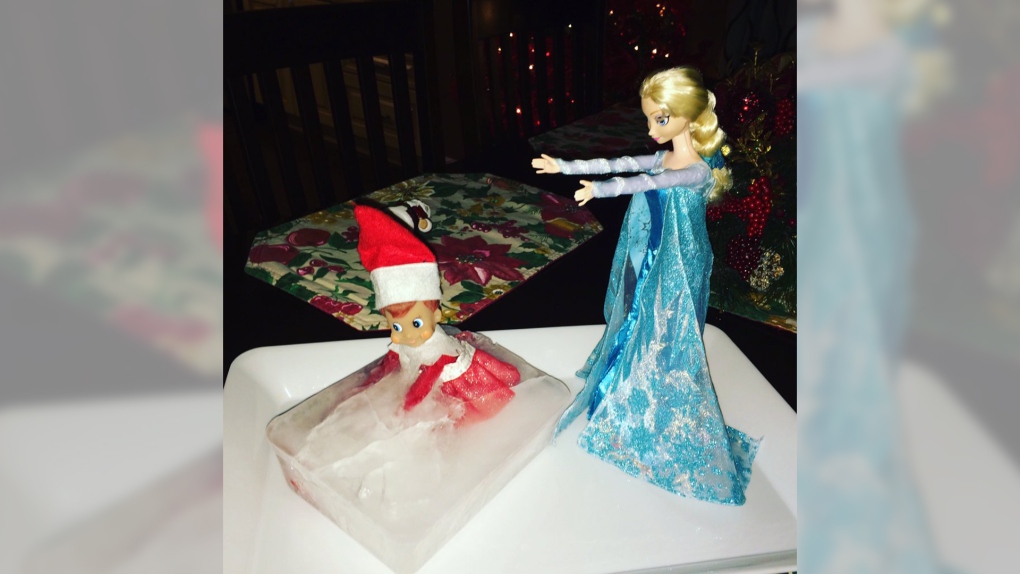 Elf on the Shelf meets Elsa