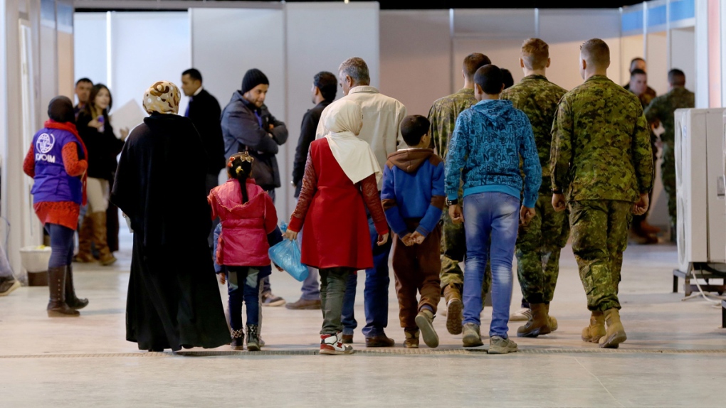 Syrian refugees at Marka Airport in Amman, Jordan