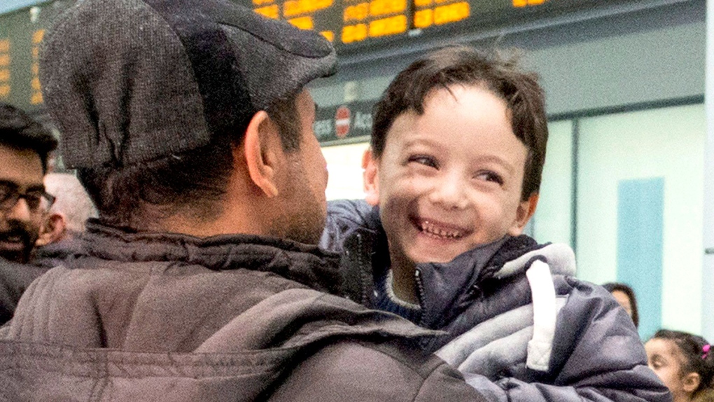Young Syrian refugee arrives in Canada