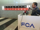 Reid Bigland, president and CEO of FCA Canada, announces the group's donation to the United Way of Windsor-Essex in Windsor, Ont. on Friday, Dec. 11, 2015. (Michelle Maluske / CTV Windsor)