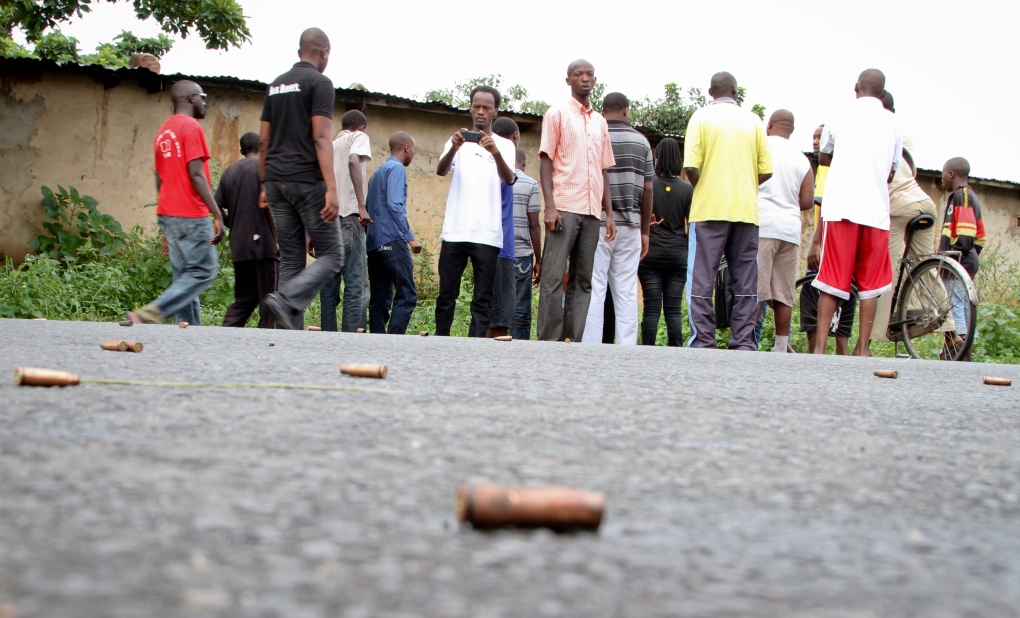Bullet casings from violence in Bujumbura, Burundi