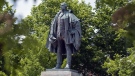 A statue of Edward Cornwallis stands in a Halifax park on Thursday, June 23, 2011. (Andrew Vaughan / THE CANADIAN PRESS)