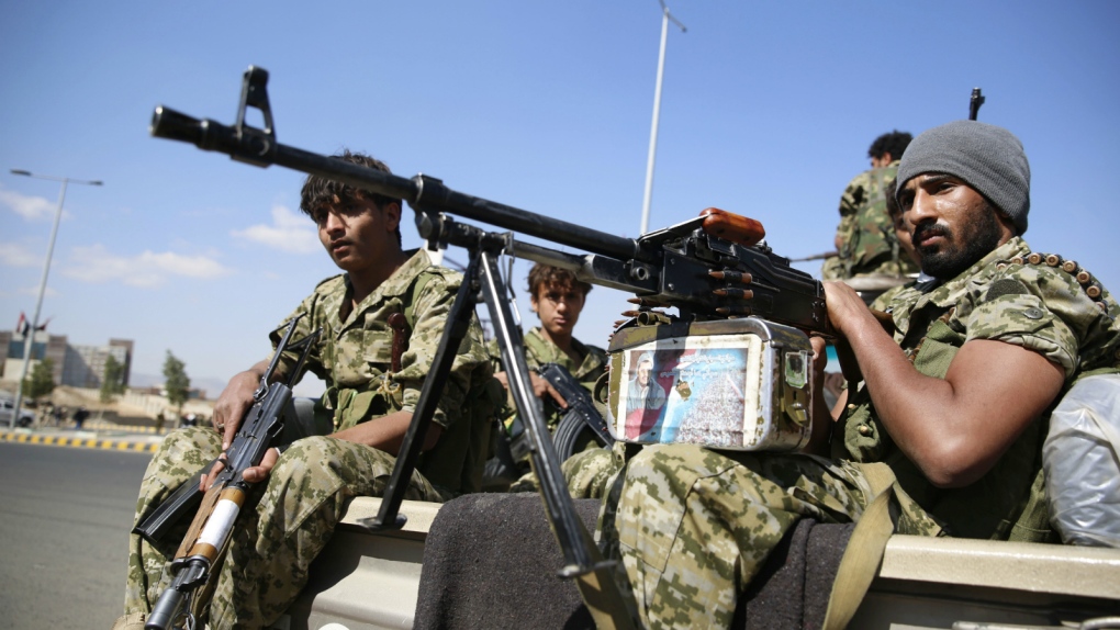 Shiite fighters in Yemen