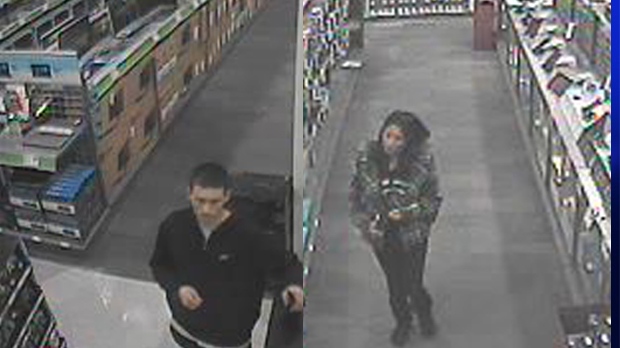 Chatham-Kent police are looking for help identifying suspects after a theft at Best Buy in Chatham. (Courtesy Chatham-Kent police)
