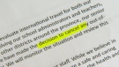 Calgary Catholic School District letter outlining decision to halt international travel