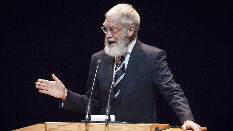 David Letterman likes his long white beard