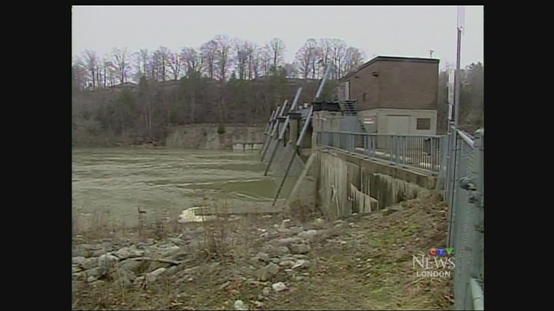 The Springbank Dam is seen in London, Ont.