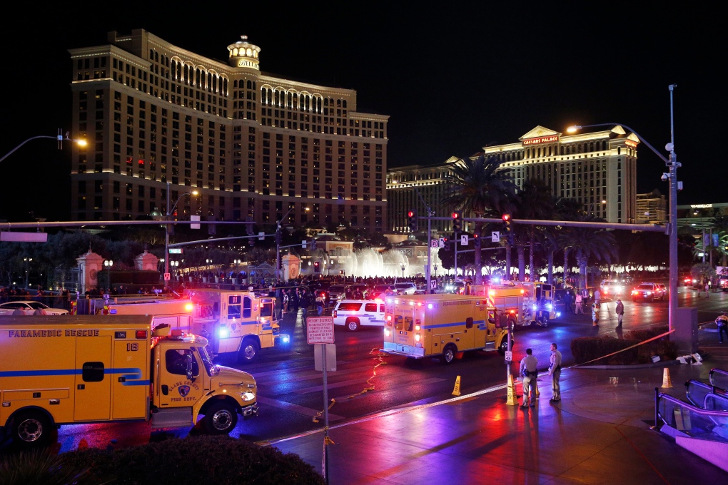 Scene of car accident in Las Vegas