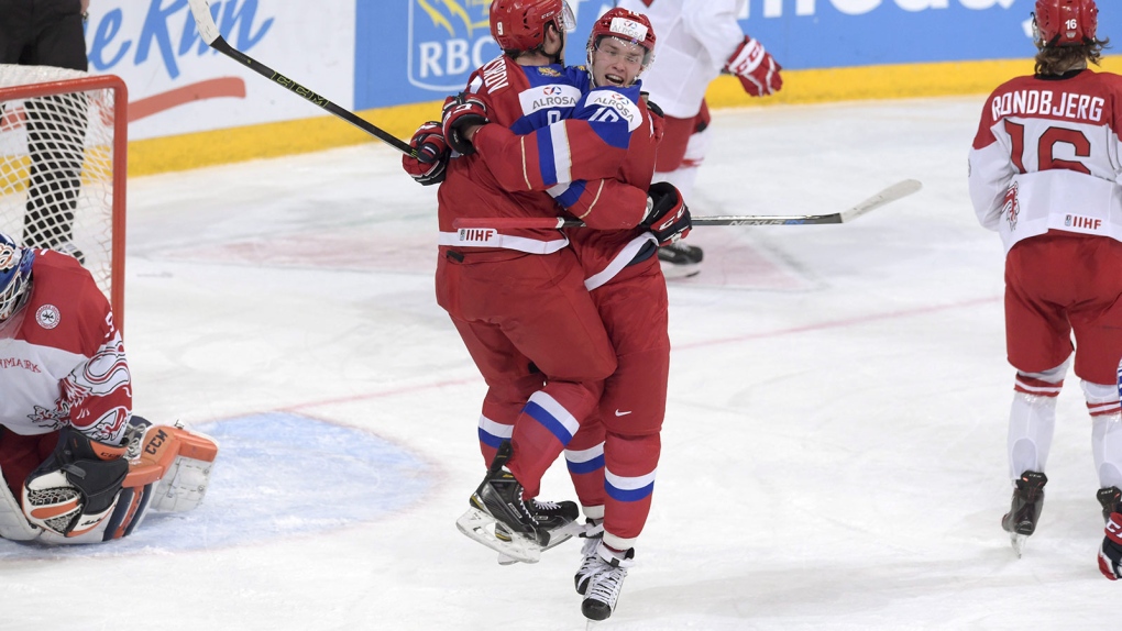 Russia beats Denmark at world juniors