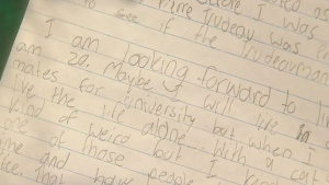 A group of students were asked to write letters to their future selves, to be opened in 2026. 