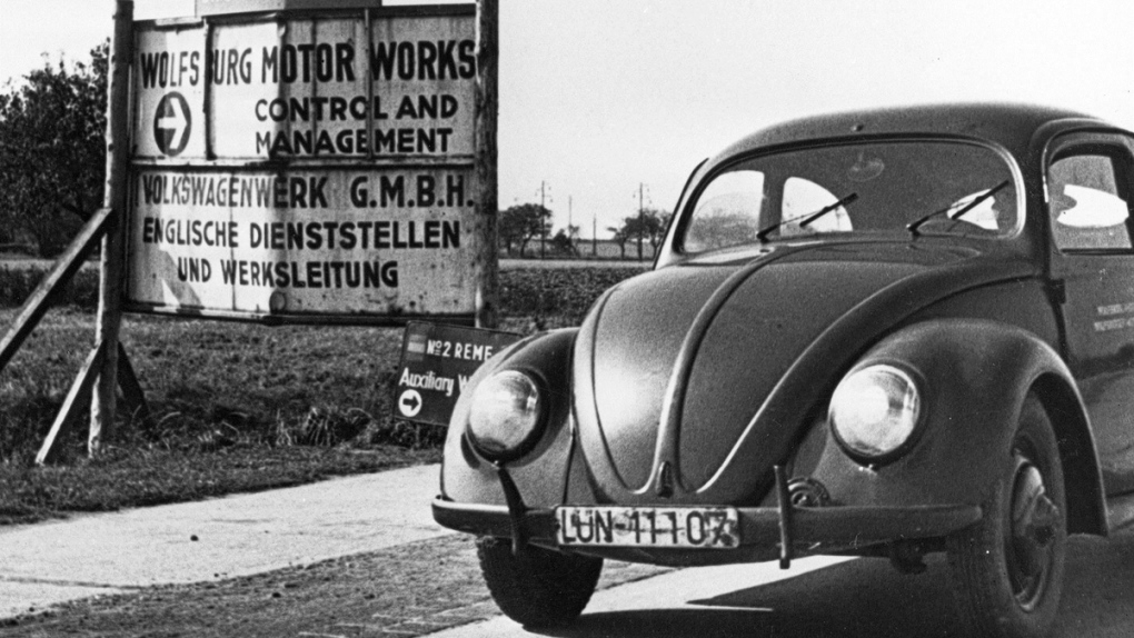 Early Volkswagen Beetle in Wolfsburg