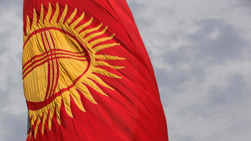The Kyrgyz national flag 