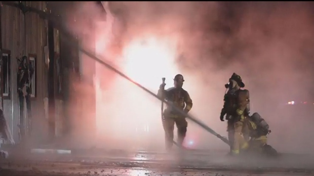 An estimated 40 horses died Monday night after a fire broke out at a stable near Guelph, Ont. 