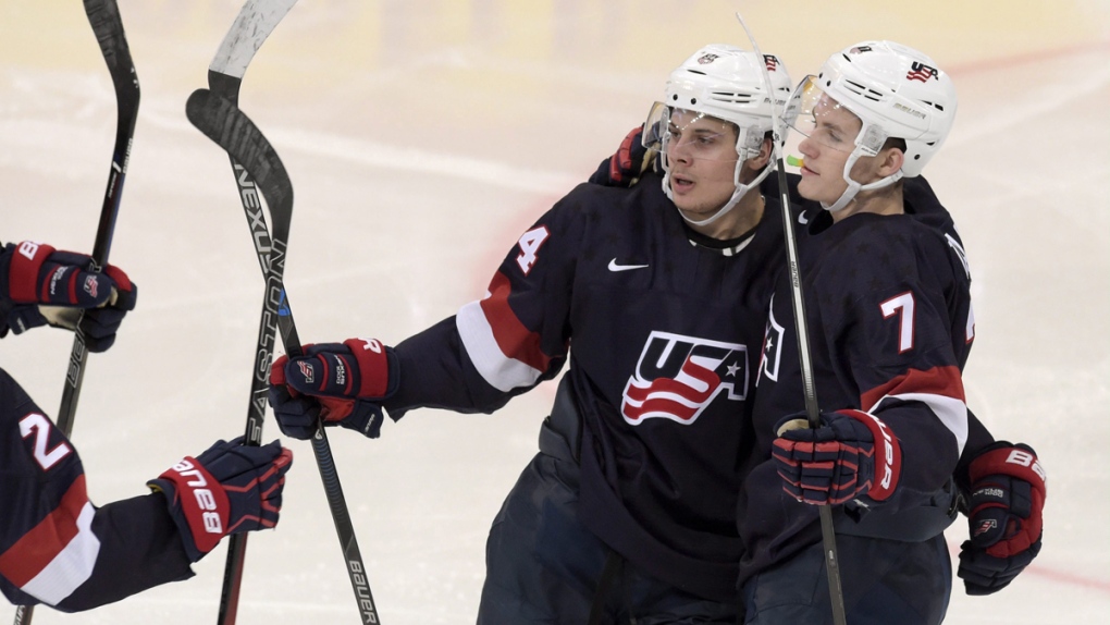 U.S celebrate a goal during bronze medal game