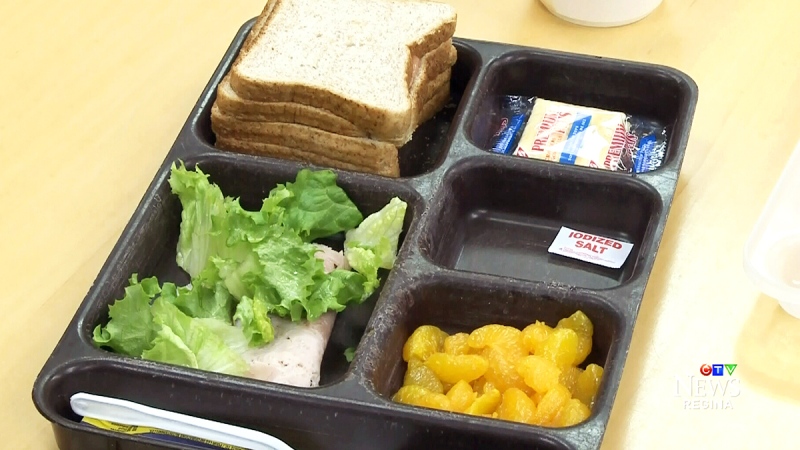 A meal tray is shown at the Regina Correctional Centre, in Regina, Wednesday, Jan. 6, 2016.