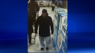 A suspect in an assault at a Costco location in north London, Ont. on Wednesdeay, Jan. 6, 2016, is seen in this image released by London police.