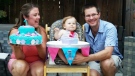 Megan, Greg Kumpula on Jocelyn's 1st birthday