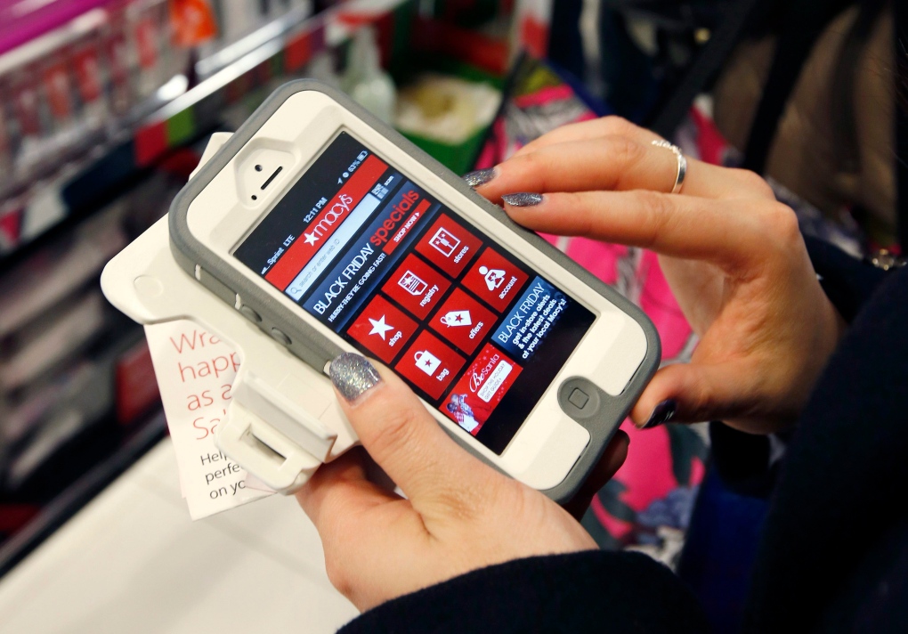 Shopping with a smartphone 