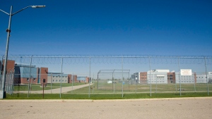 Fencing lines part the Regina Correctional Centre on Monday Aug. 25, 2008. (THE CANADIAN PRESS/Troy Fleece)