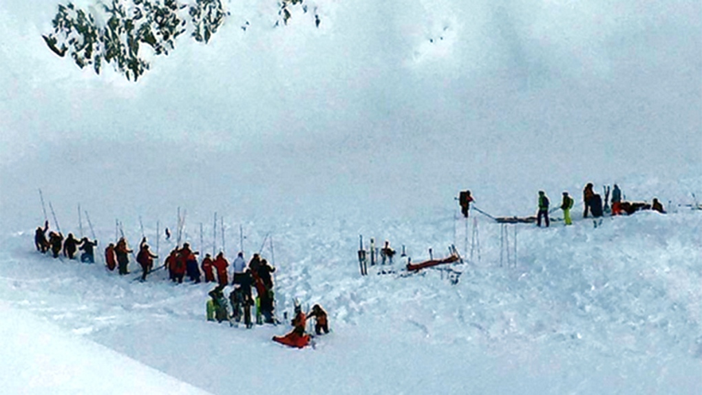 Rescue operation after avalanche in France