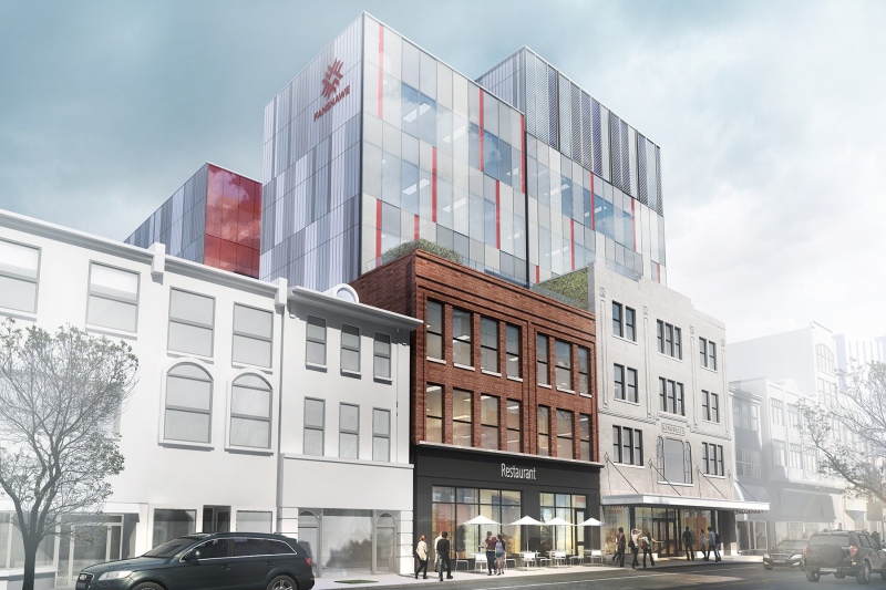 An artist's rendering provided by Fanshawe College shows plans for the future of the Kingsmill's building in downtown London, Ont.
