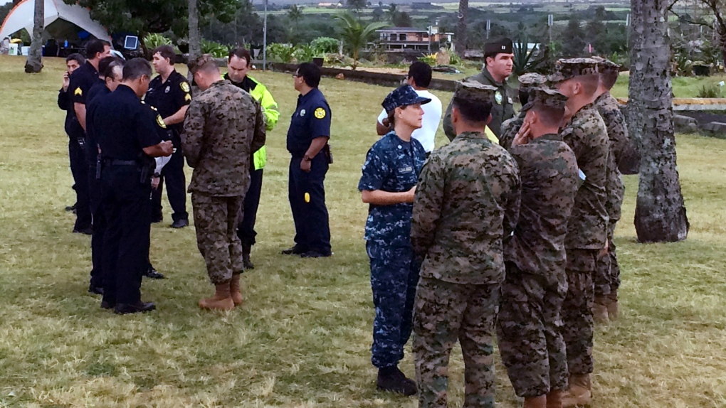 Military officials and Honolulu police