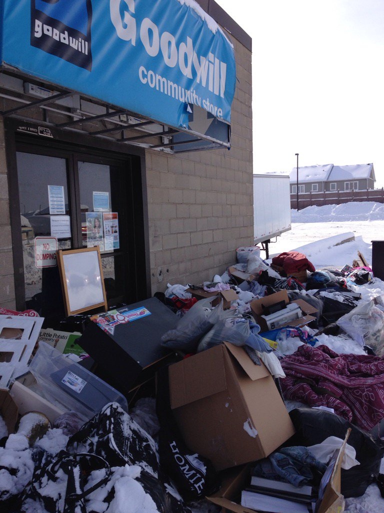 Donations outside Barrie Goodwill