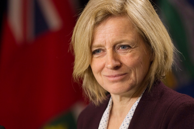 Alberta Premier Rachel Notley takes part in a press conference at the Queen's Park Legislature following her meeting with Ontario Premier Kathleen Wynne in Toronto, on Friday, Jan. 22, 2016. (Chris Young / THE CANADIAN PRESS)