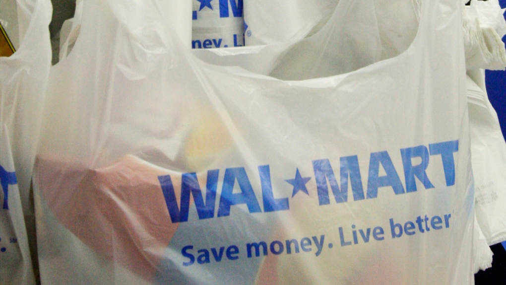 Bags at a Walmart store