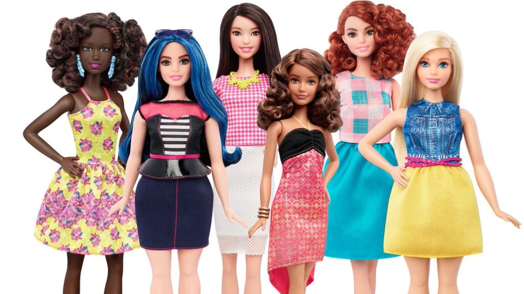 Mattel reveals Barbie's three new body types