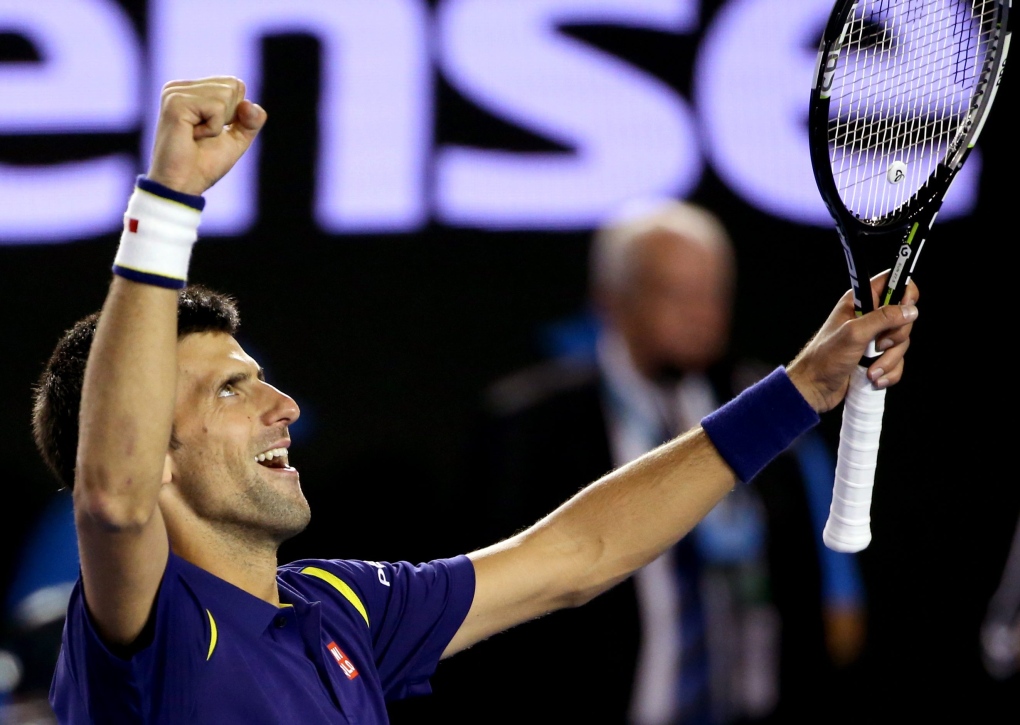 Djokovic celebrates winning Australian Open