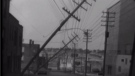 Power poles all over the city were snapped during the Groundhog Day Gale in 1976. 