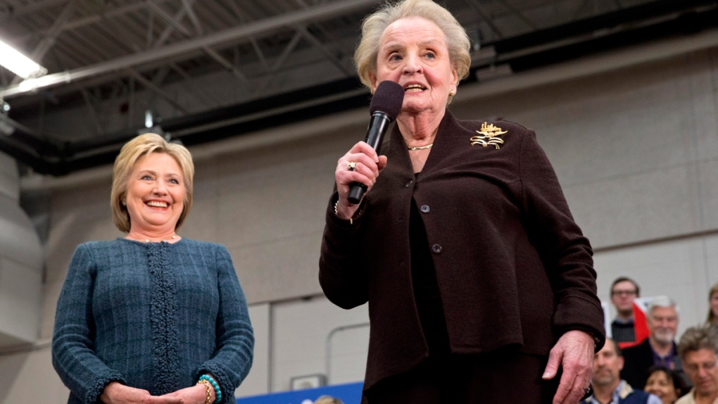 Madeleine Albright introduces Hillary Clinton