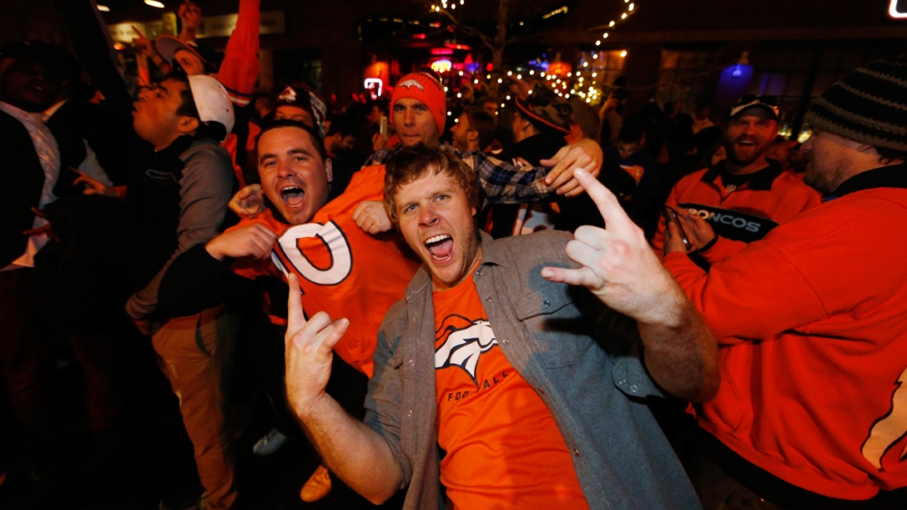 Broncos fans celebrate in Denver