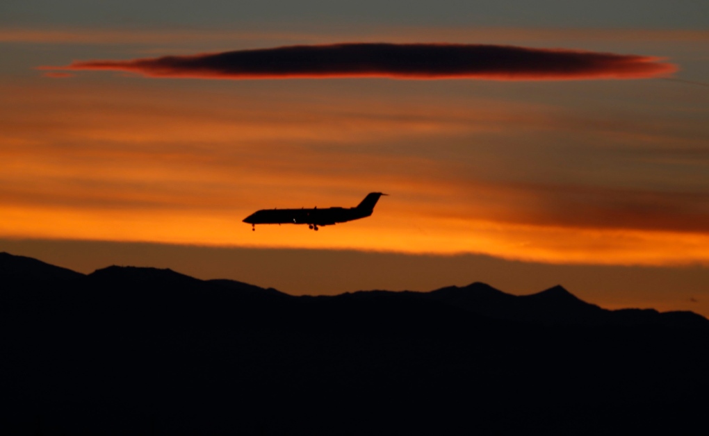 Plane lands at Denver Airport